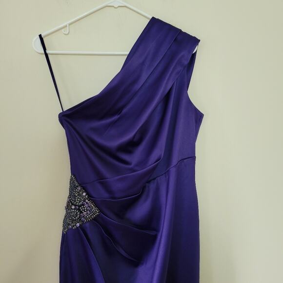 ELIZA J One-Shoulder Jeweled Sheath Dress - Picture 3 of 9